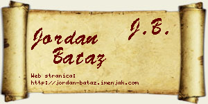 Jordan Bataz vizit kartica